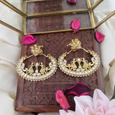 Vriksham Premium AD Stone Designer Bridal Earrings-White-G18223